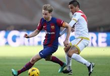 Barcelona Sama Kuat dengan Rayo Vallecano: Skor Akhir 1-1 Barcelona menghadapi kesulitan di pertandingan ini setelah Rayo Vallecano berhasil unggul terlebih dahulu melalui aksi Unai Lopez di babak pertama.